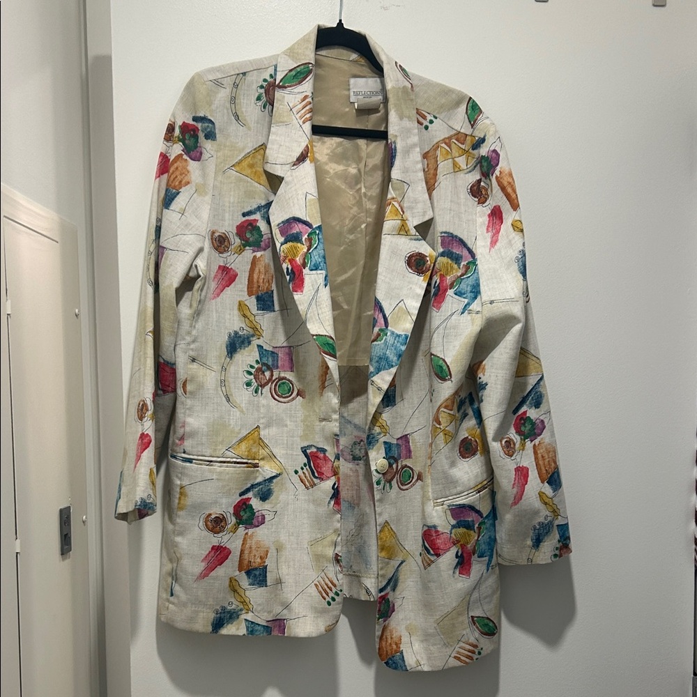 Vintage Reflections Abstract Women's Blazer